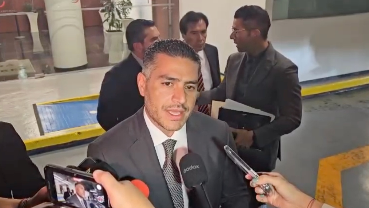 El secretario de Seguridad, Omar García Harfuch, a su llegada al Senado para su comparecencia. | Especial