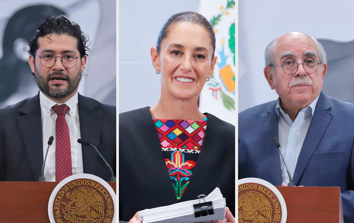 Conferencia mañanera de la Presidenta en Palacio Nacional por el Día del Trabajo. | Ariel Ojeda