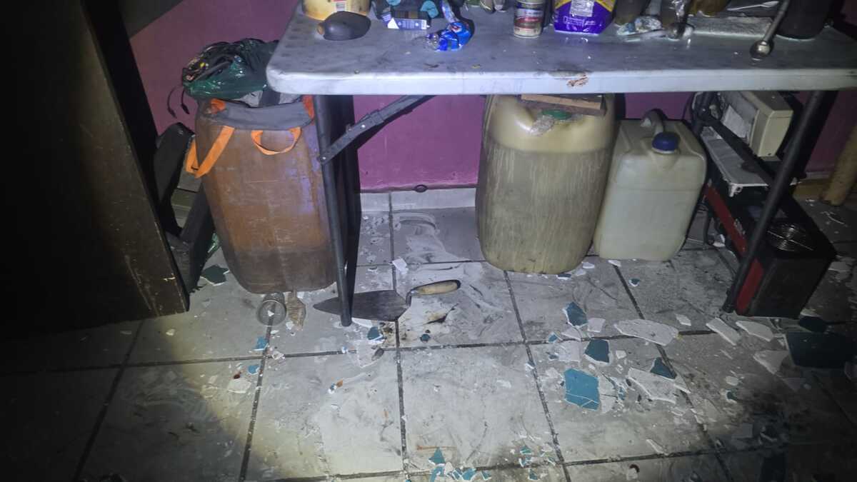Explosión en vivienda de Tulancingo. (Cortesía)
