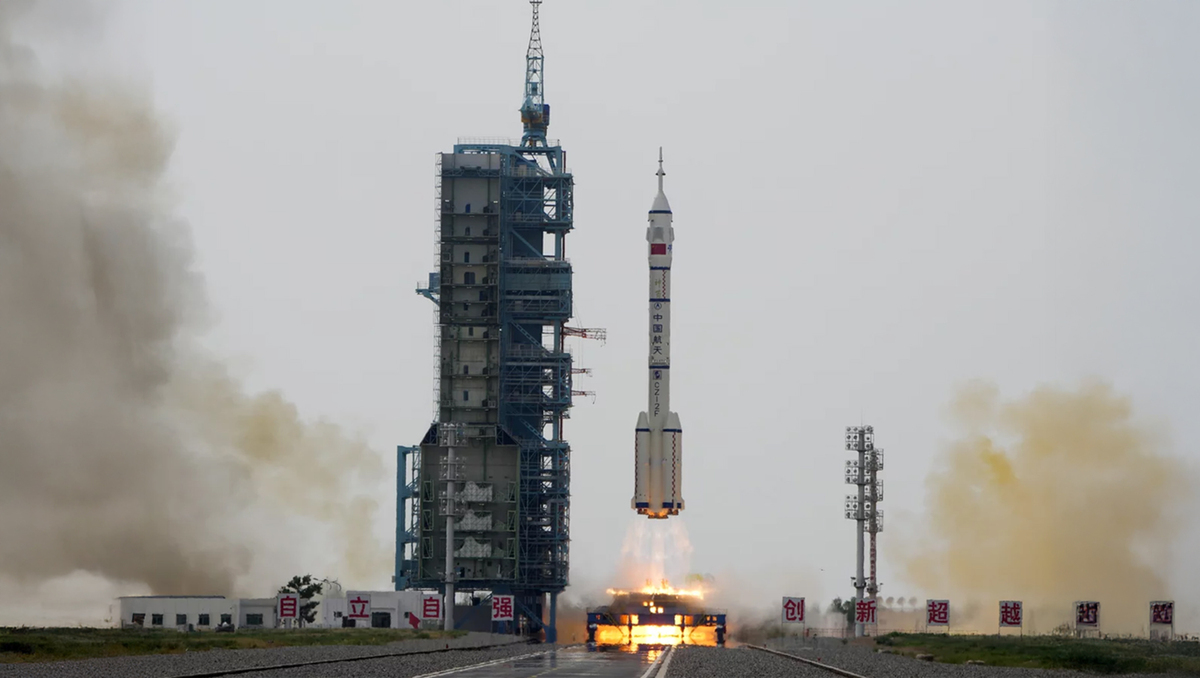La nave china Shenzhou-16. (AP)
