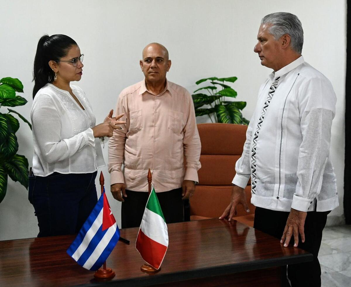 El presidente cubano, Díaz-Canel Bermúdez agradeció la visita de la representante morenista. (Foto: especial)