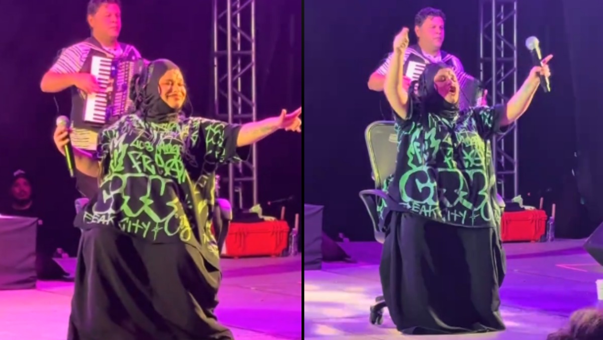Amandititita desata polémica por ofrecer concierto sentada