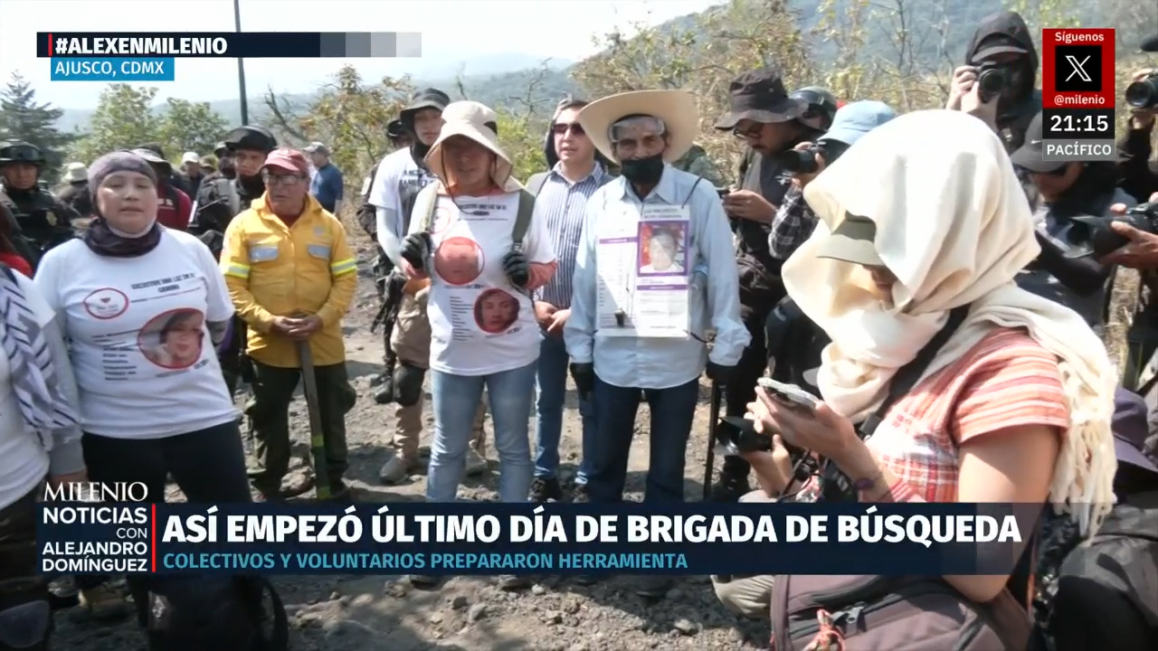 Madres buscadoras terminan nueva jornada de búsqueda en el Ajusco