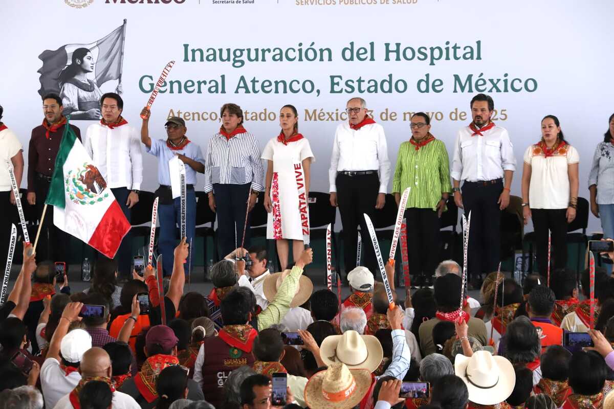 Sheinbaum inauguró el Hospital General Atenco en San Salvador Atenco. | Jesús Quintanar