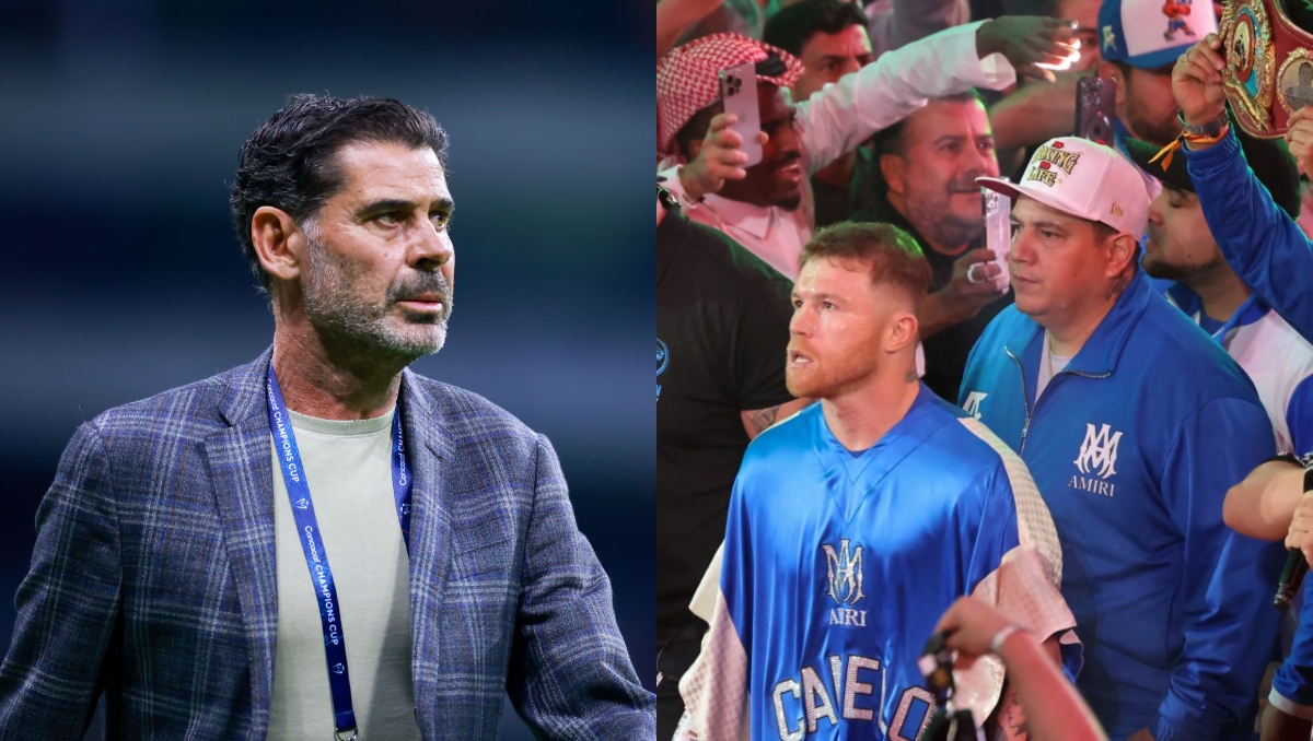 Fernando Hierro asiste a pelea de Canelo vs Scull (Imago7/AFP)