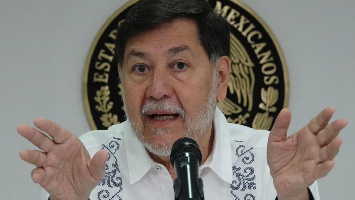 Gerardo Fernández Noroña, presidente de la Mesa Directiva del Senado de la República, en una conferencia. | Cuartoscuro
