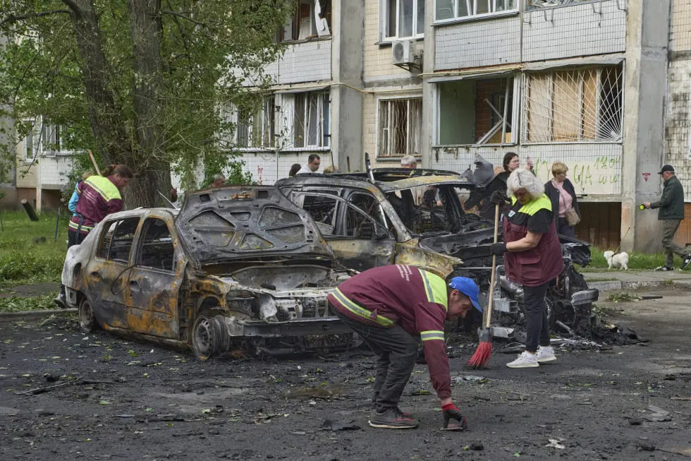Rusia disparó un total de 165 drones explosivos. | Foto: AP