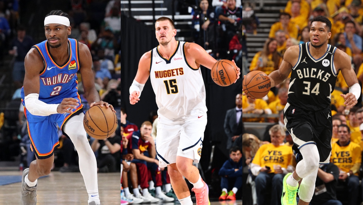 Shai Gilgeous-Alexander, Nikola Jokic y Giannis Antetokounmpo son los candidatos al MVP de la NBA 2025 (AFP)