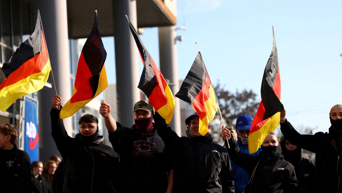 Simpatizantes del partido Alternativa para Alemania (AfD) en una campaña en Hohenschoenhausen, Berlín. | Reuters