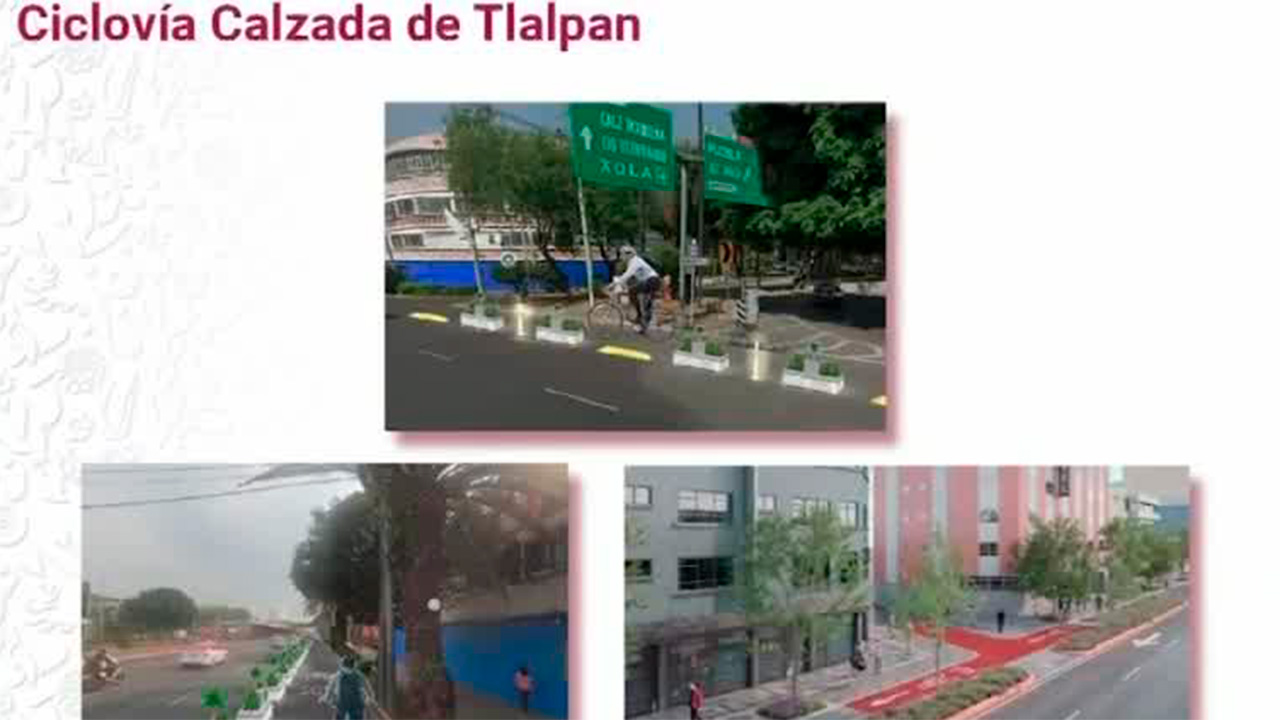 Clara Brugada anuncia la construcción de la ciclovía Calzada de Tlalpan