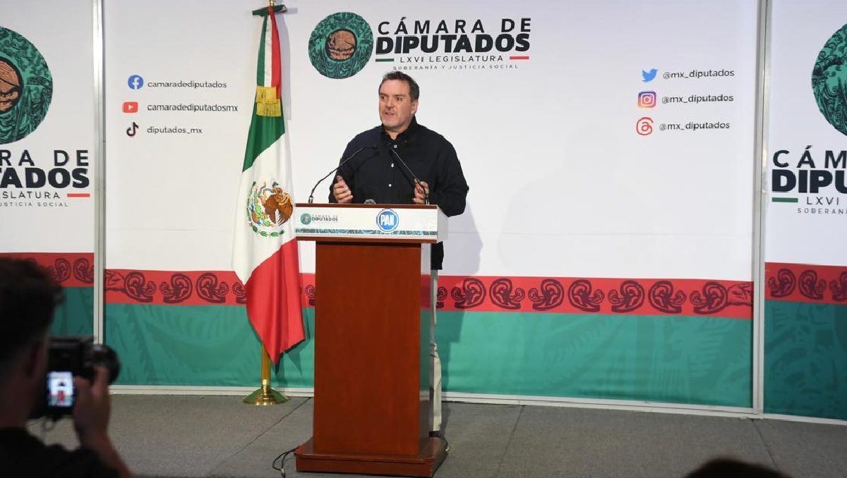 Federico Döring, vicecoordinador del PAN en la Cámara de Diputados, en conferencia de prensa. | Especial