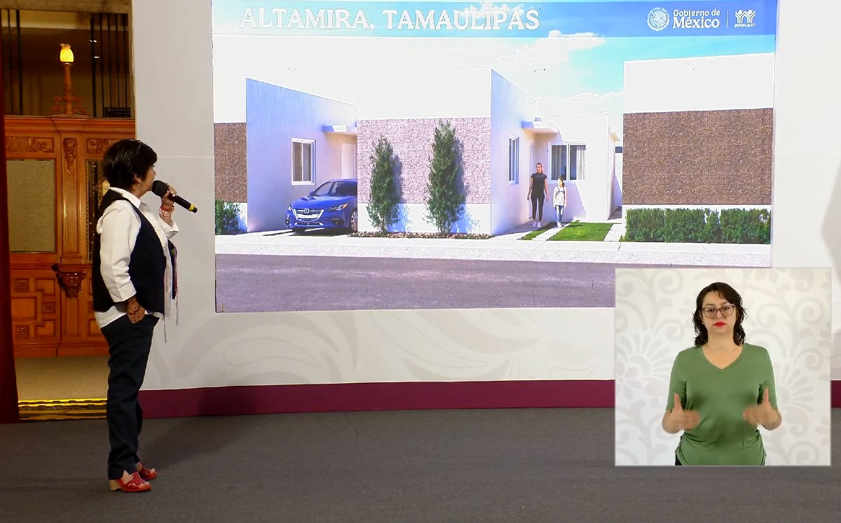 La titular de la Sedatu, Edna Elena Vega, presentó los modelos de vivienda para Tamaulipas.