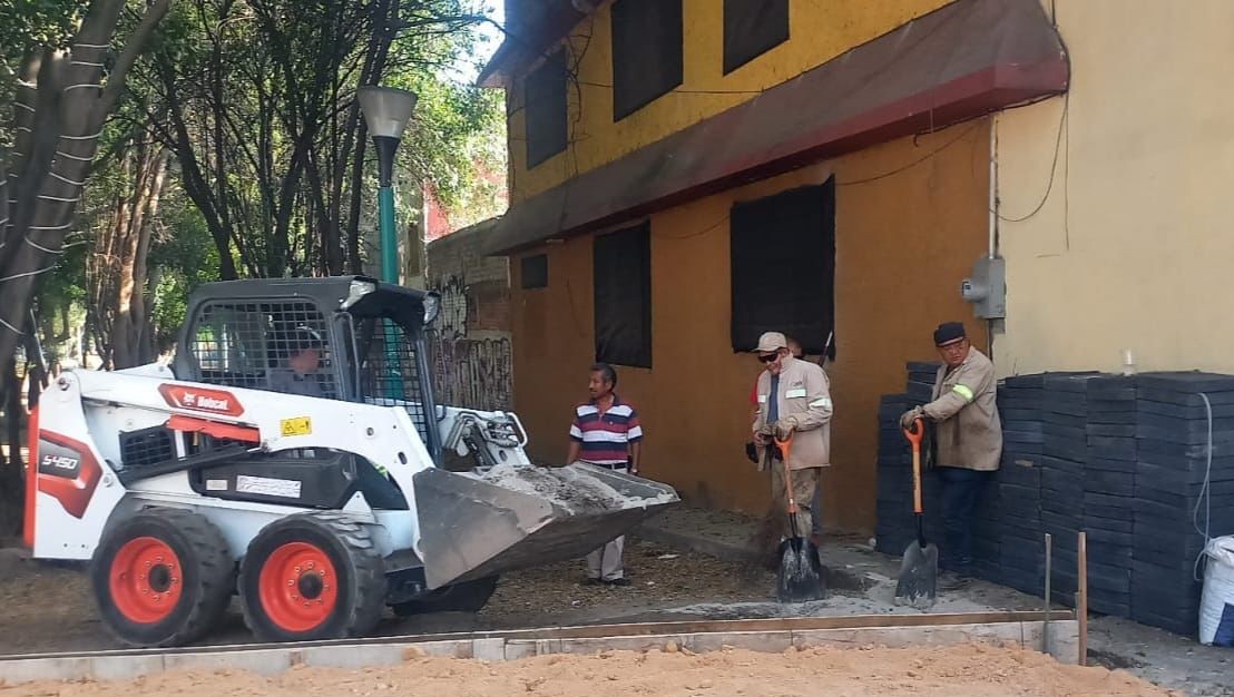 La alcaldía retiró el material para los trabajos que se realizaban | Foto: Captura