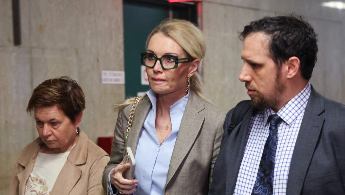La modelo al llegar al juicio | AFP