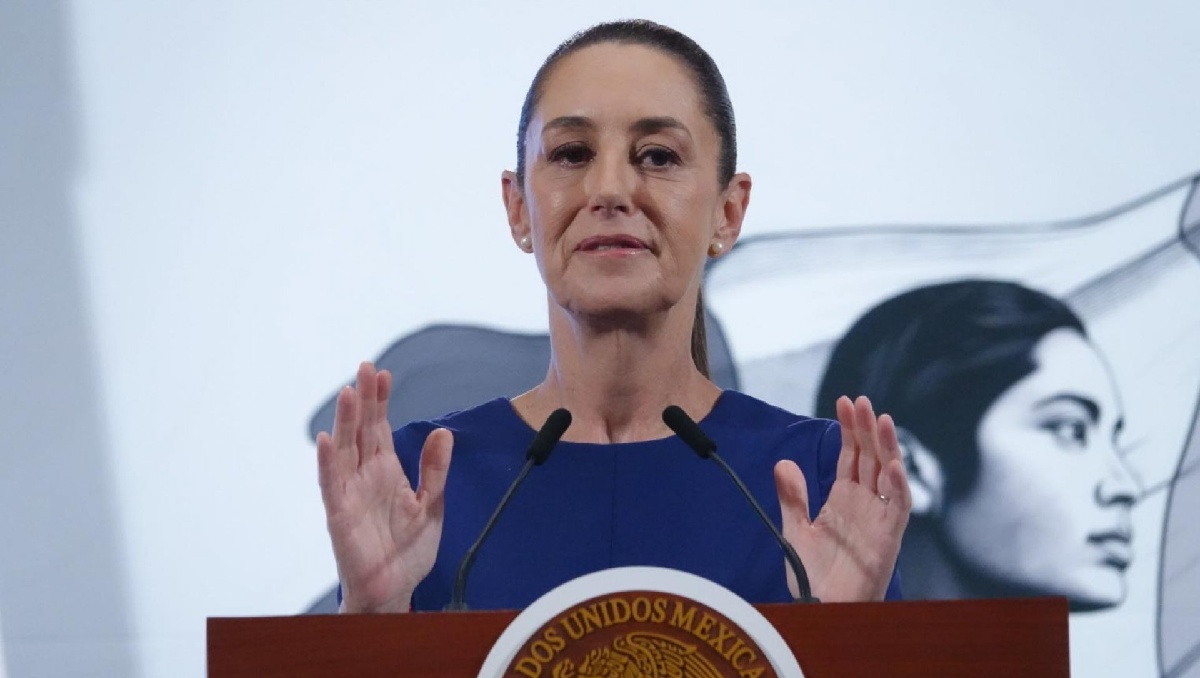 La Presidenta desde Palacio Nacional durante su conferencia mañanera de hoy. | Cuartoscuro