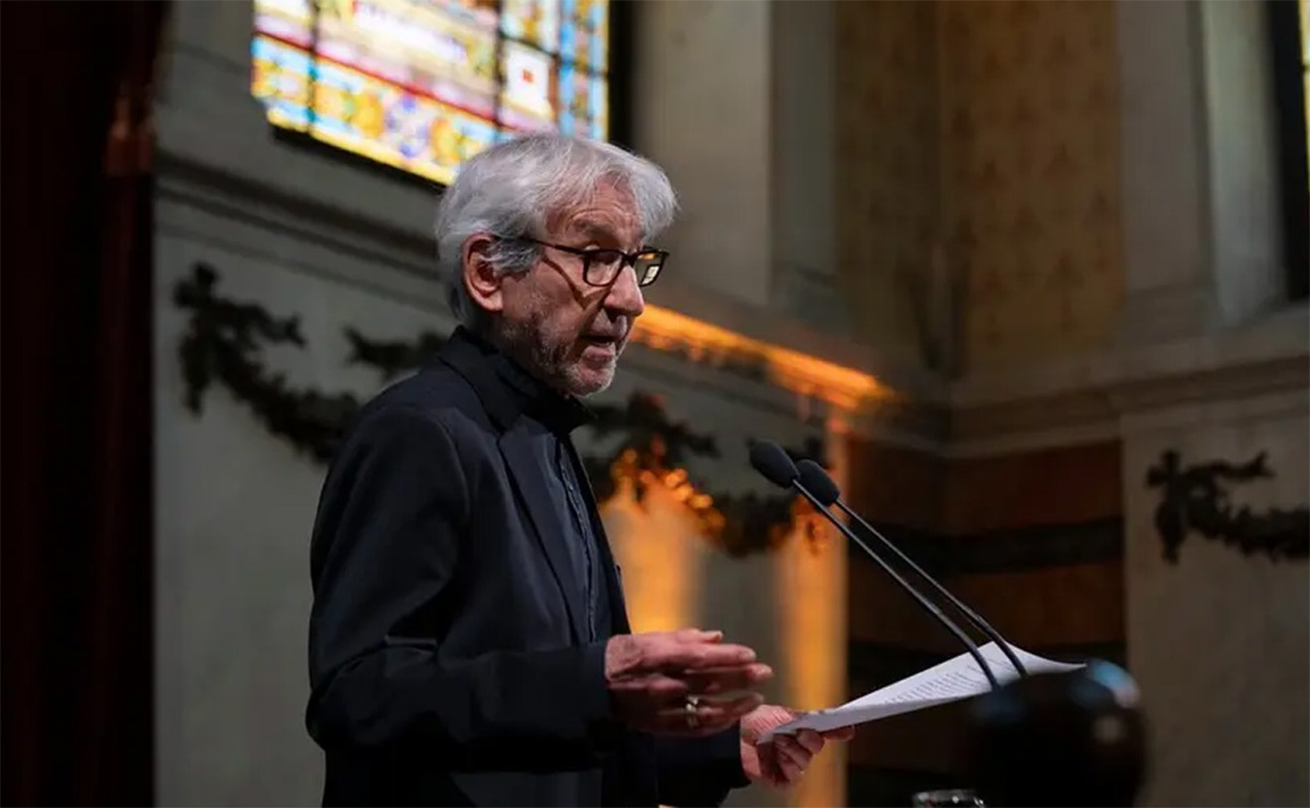El actor José Sacristán, en el acto sobre Antonio Machado en la RAE. (RAE)
