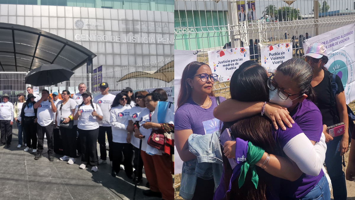 Manifestación en Casa de Justicia de Puebla por violencia vicaria | Jesús Zavala