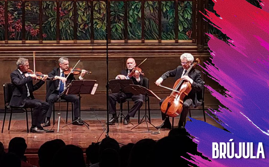 Saúl, Arón y Álvaro Bitrán, más Javier Montiel conforman el Cuarteto Latinoamericano (Foto: Cortesía)