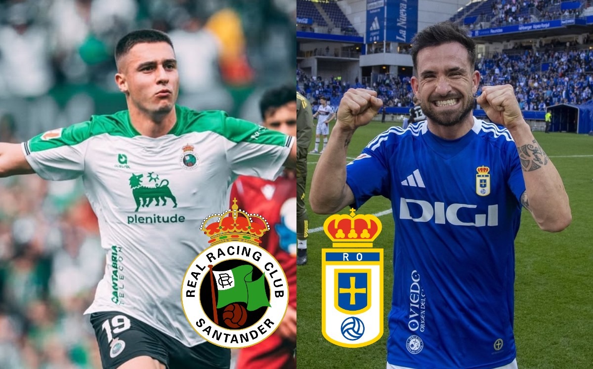 ¿A qué hora juega Racing vs Real Oviedo? | Partido HOY Liga Hypermotion (Instagram @realracingclub/@realoviedo)