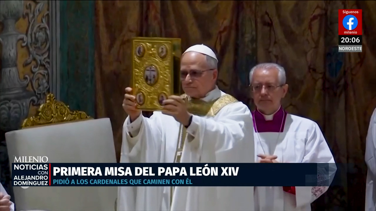 El papa León XIV realizó su primera misa en la Capilla Sixtina. Alejandro Domínguez, 09 de mayo 2025
