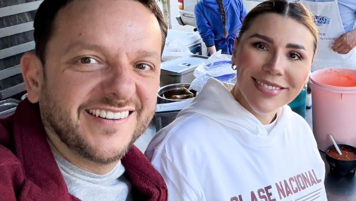 La gobernadora de Baja California, Marina del Pilar,  junto a su esposo, Carlos Torres. (Especial)