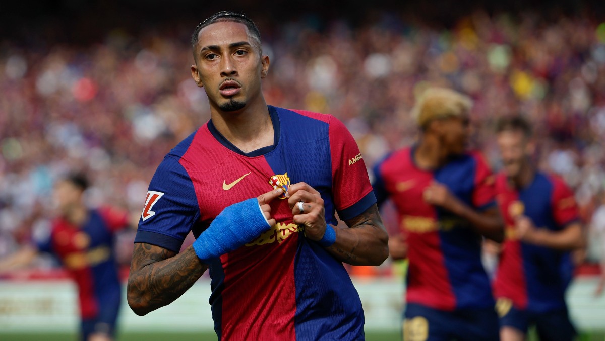 Raphinha fue nombrado MVP del Barcelona vs Real Madrid en LaLiga 2025 (EFE)