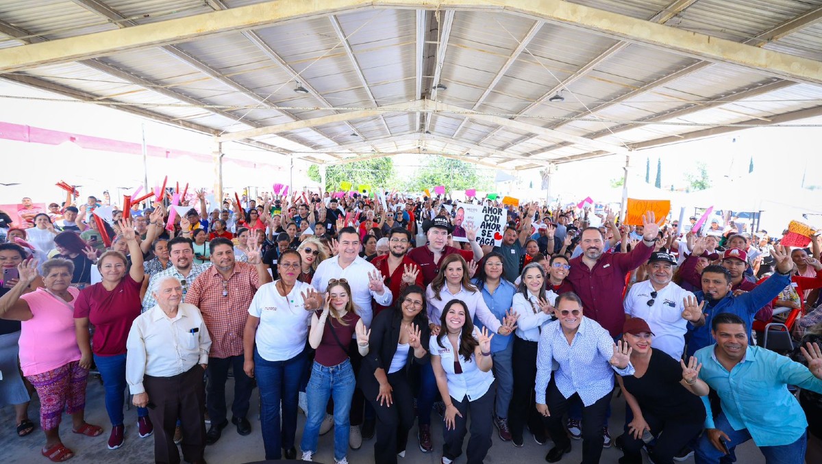 Los senadores de Nuevo León, Judith Díaz y Waldo Fernández, asistieron al Parque Lineal Valle de Lincoln, en García. Foto: Especial