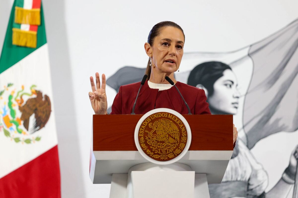 Claudia Sheinbaum en conferencia de prensa desde Palacio Nacional. | Especial