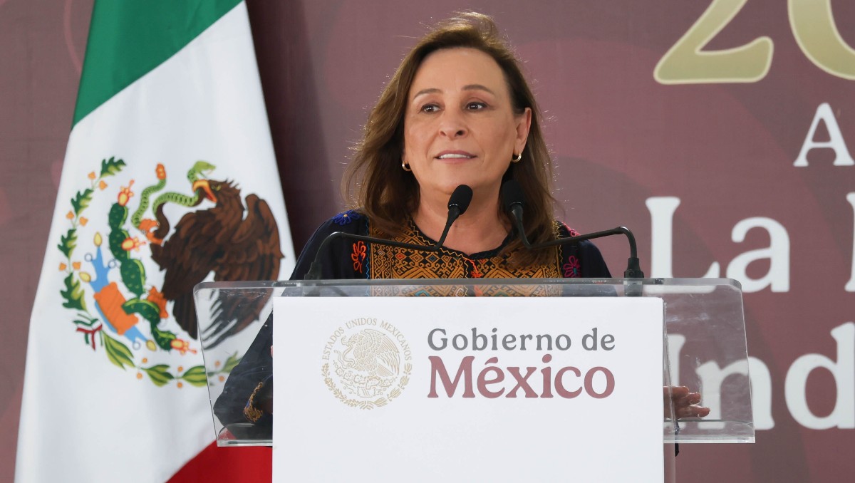 Rocío Nahle evitó responder preguntas relacionadas a la guardia comunitaria de Oteapan. (Foto: Cuartoscuro)