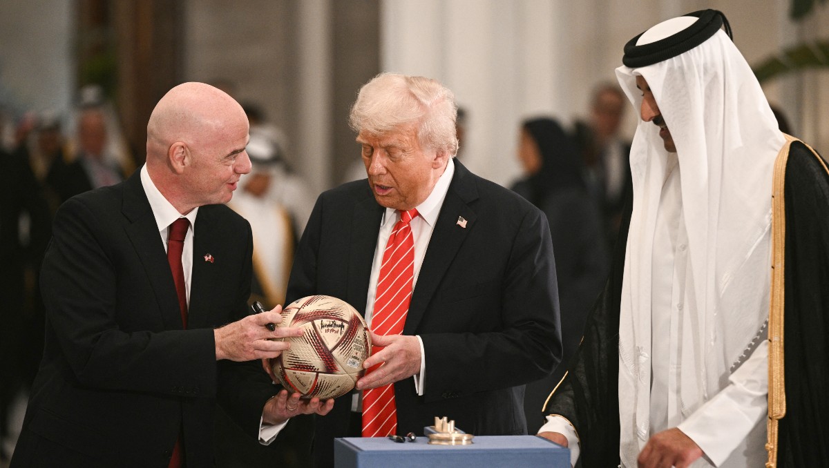 Donal Trump en Doha. (Foto: AFP)
