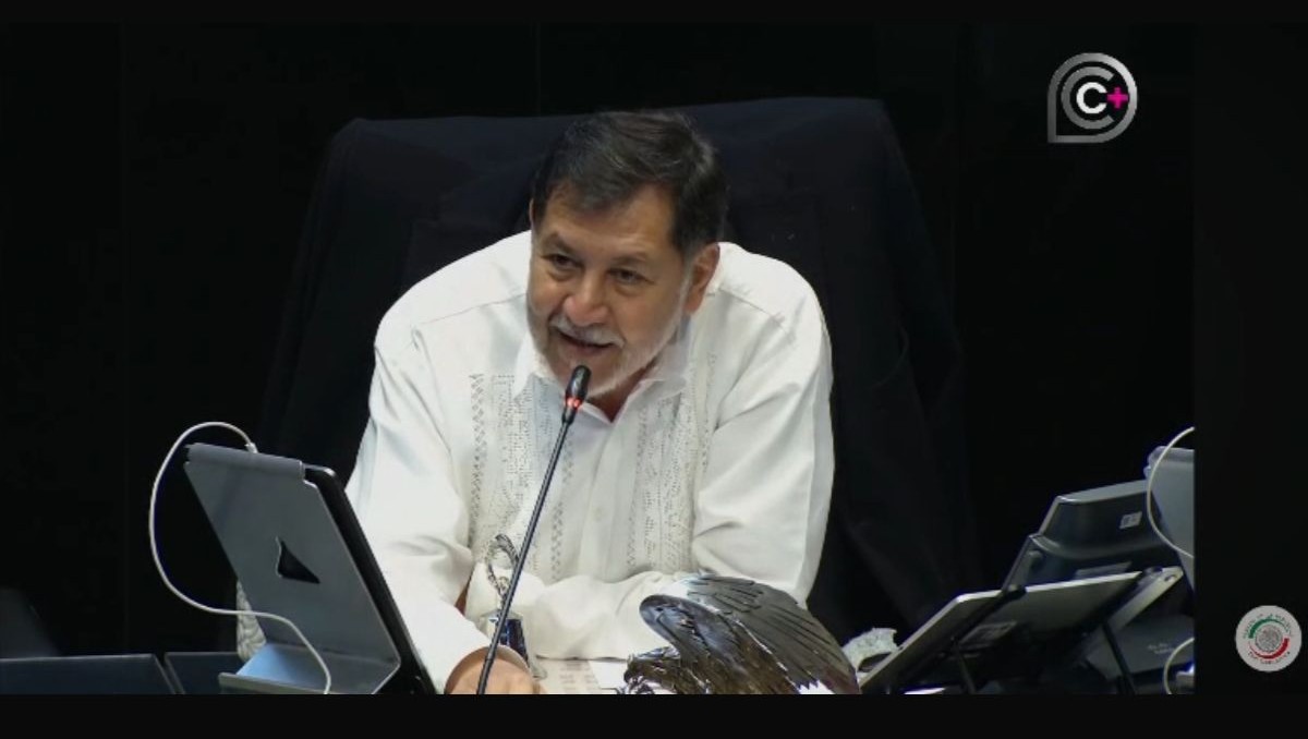 Noroña  pidió a la bancada del presidente Ricardo Anaya, que ponga orden en su grupo parlamentario. | Foto: Captura