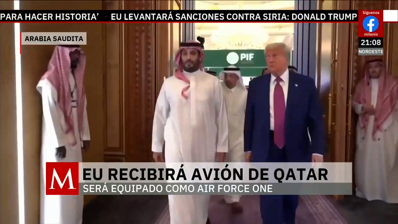 Trump y Elon Musk inician gira en Medio Oriente y reciben lujoso regalo en Arabia Saudita