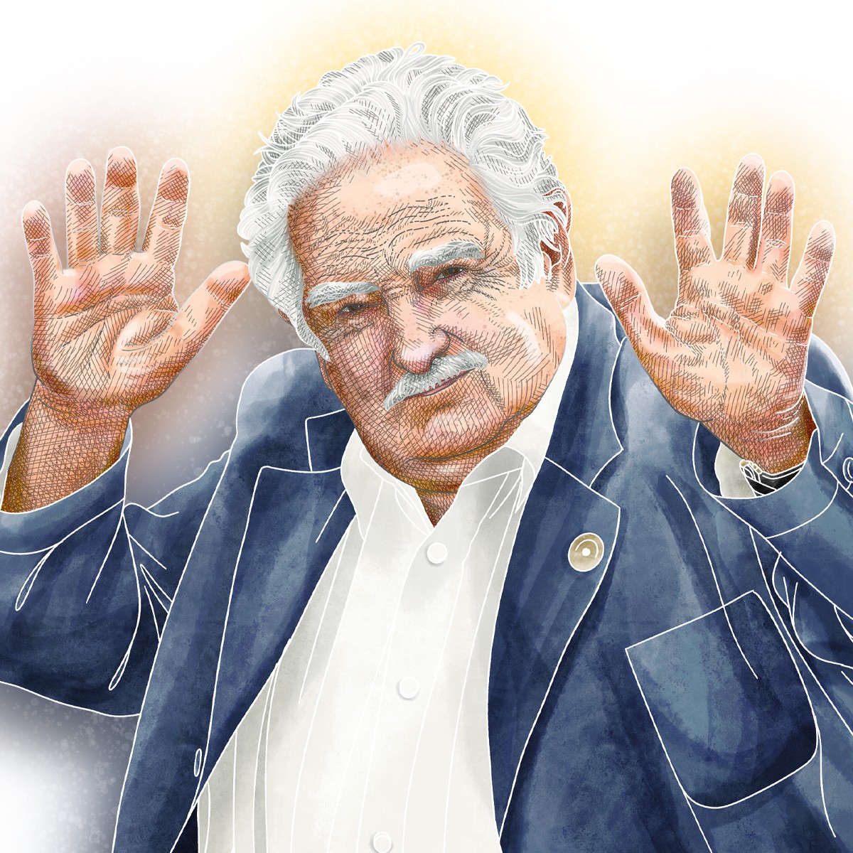 Ilustración de Pepe Mujica para DOMINGA