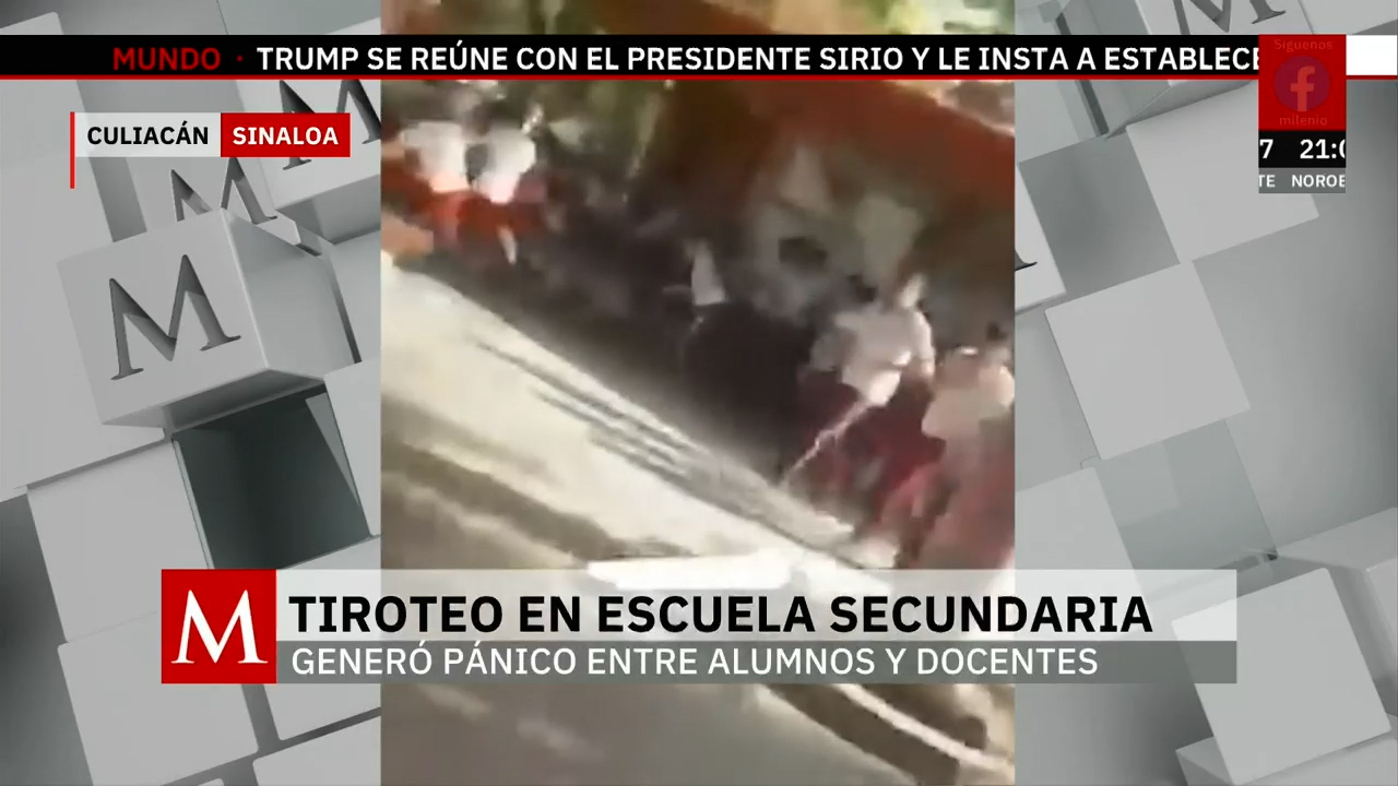 Momentos de terror por tiroteo cerca de secundaria en Sinaloa