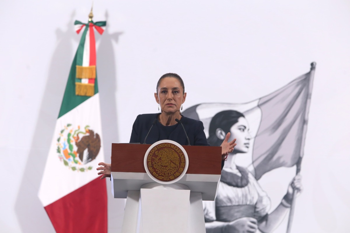 La presidenta Claudia Sheinbaum en conferencia de prensa. | Ariana Pérez