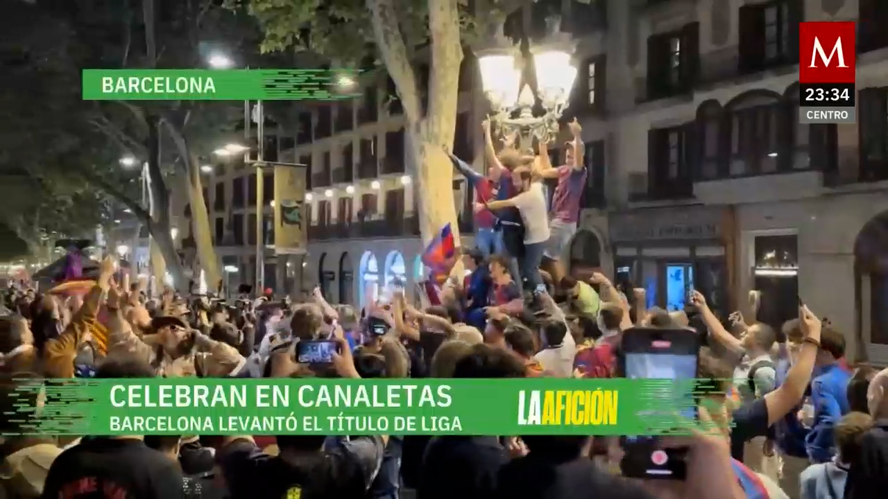 Celebración masiva en la ciudad tras victoria del Barcelona