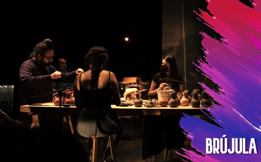 Escena de la puesta en escena 'Bucarofagia' -inventario- (Foto: María Nieto)