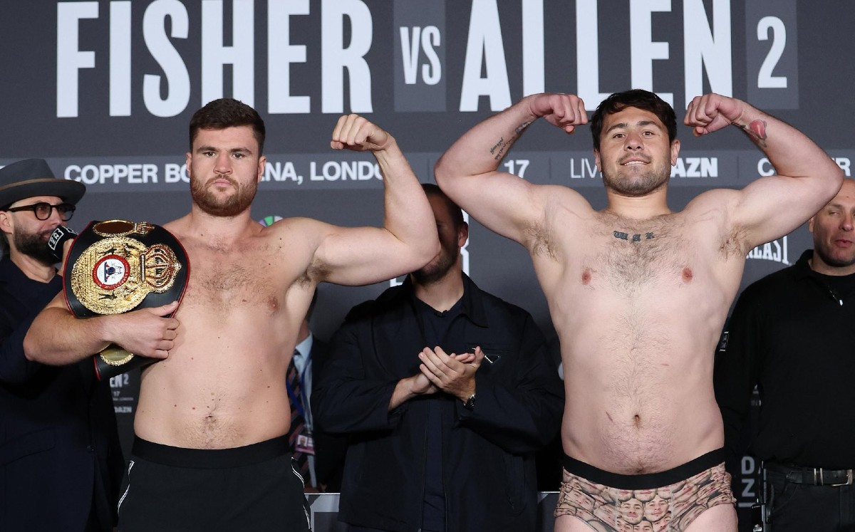 Johnny Fisher y Dave Allen chocarán en los pesos pesados (X @MatchroomBoxing)