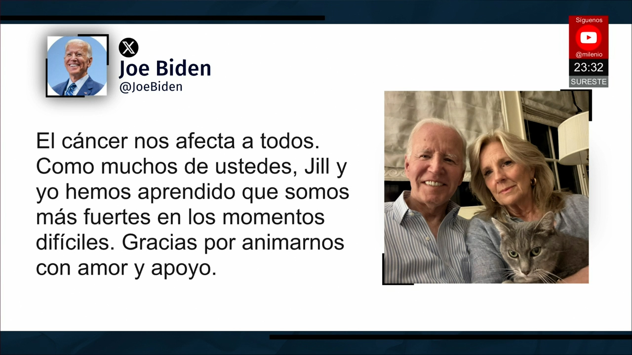 Joe Biden enfrenta metástasis por cáncer de próstata, confirma oficina