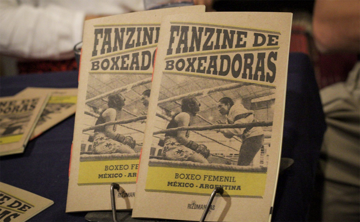 Ejemplares del 'Fanzine de boxeadoras. Boxeo femenil México-Argentina'. (Cortesía: Fiel a la tierra