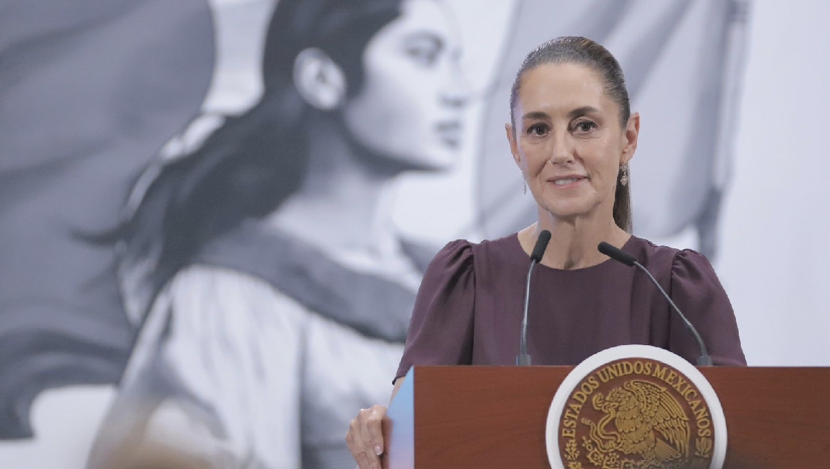 La Presidenta llevó a cabo su conferencia del 22 de mayo en Palacio Nacional. | Ariel Ojeda