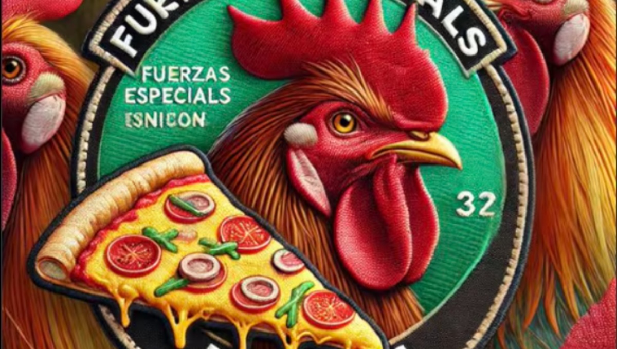 Los símbolos con los que se identifican ambas organizaciones delictivas fueron unidos en un parche que circuló en redes sociales | Captura de pantalla