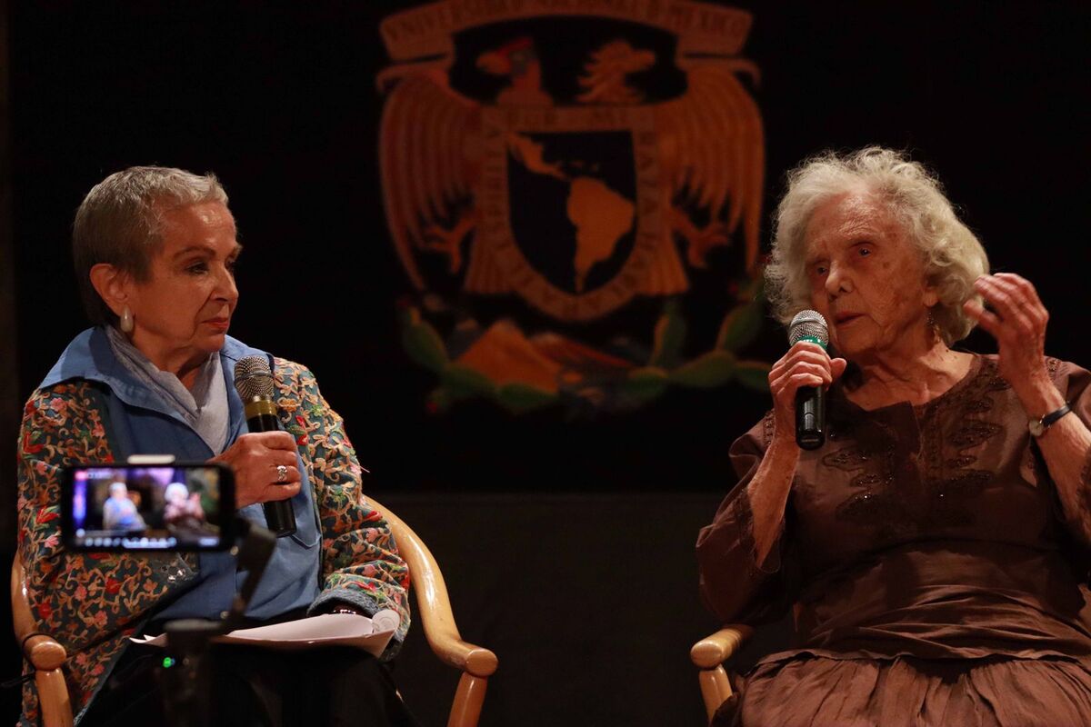 Elena Poniatowska y María Cortina Icaza. (Cortesía)