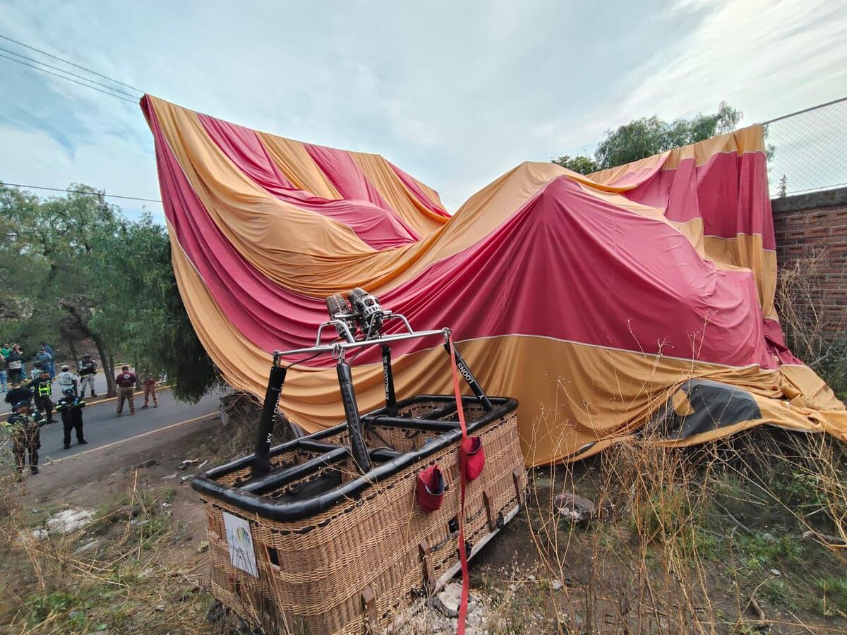Falla en globo aerostático obliga a descenso forzoso en el Edomex | Especial