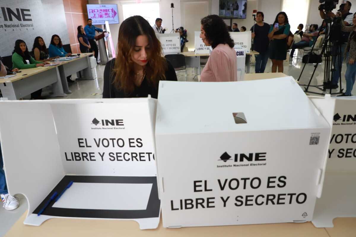 INE realiza simulacro de sufragio. (Jorge Sánchez)