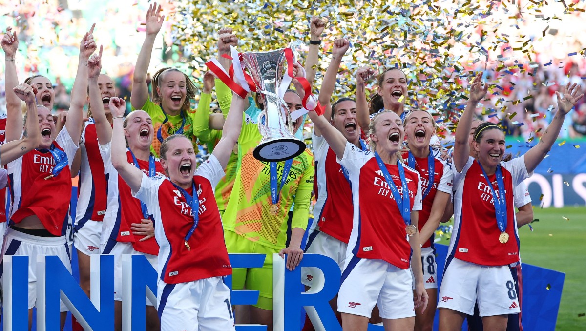 Arsenal conquista su segunda Champions League Femenil tras vencer al Barcelona (Reuters)