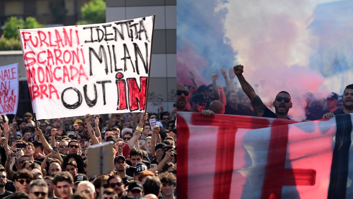 Miles aficionados del Milan protestan contra los dueños tras temporada fracaso (Reuters)