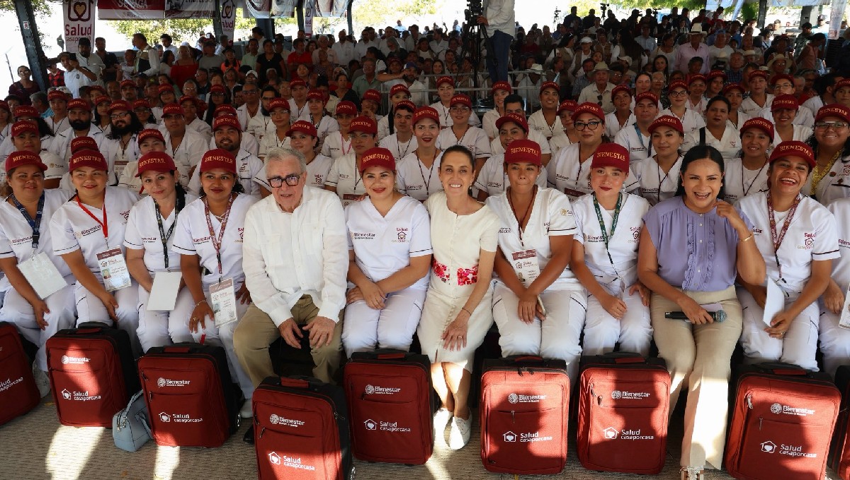 La Presidenta encabezó la asamblea de Salud Casa por Casa en Mazatlán. | X