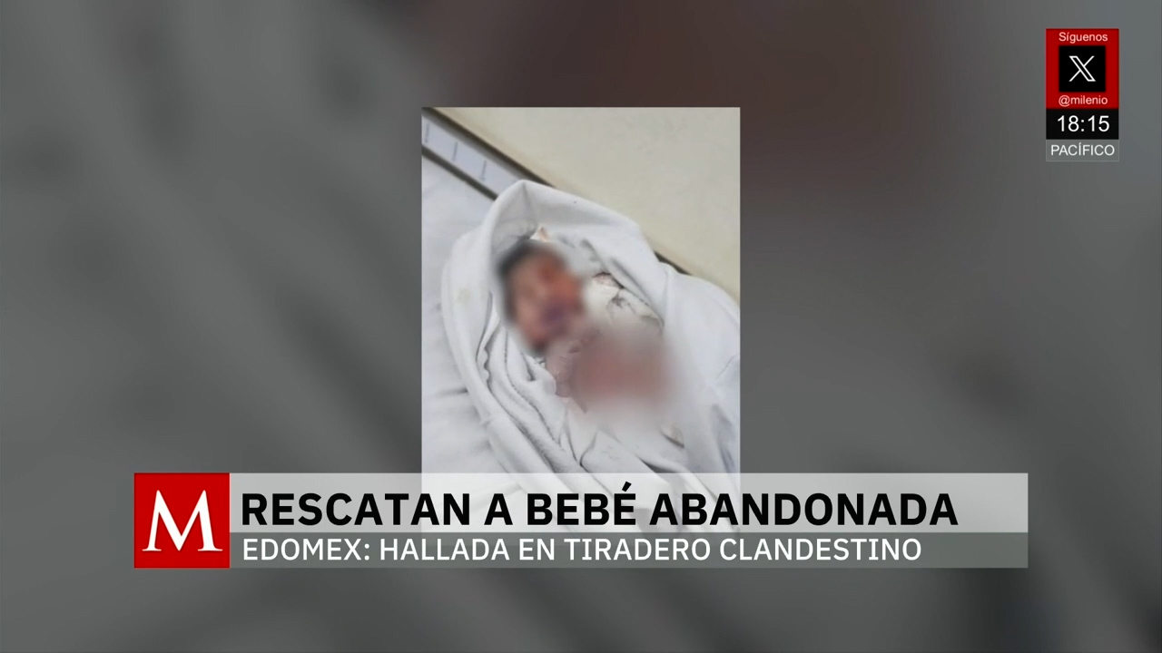 Bebé es hallada viva entre basura en tiradero clandestino de Ecatepec