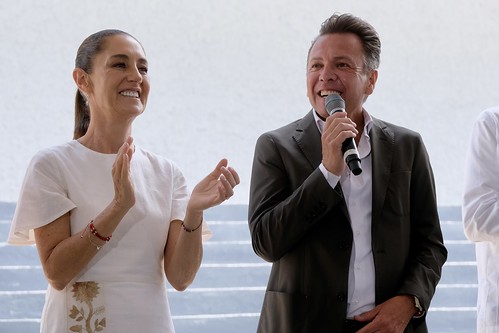 Pablo Lemus entabló platica con Claudia Sheinbaum acerca de la movilidad en Jalisco.(Cortesía)